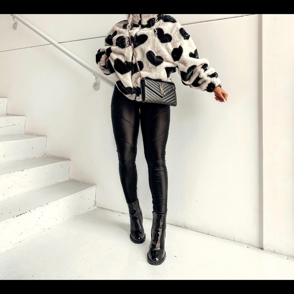 Faux Patent Leather Chelsea Boots